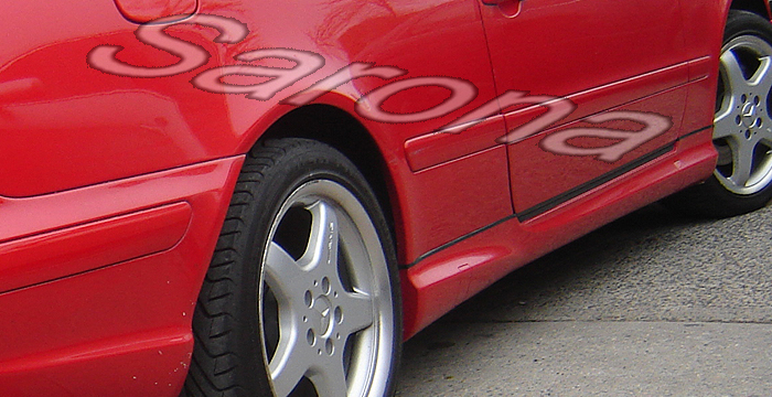 Custom Mercedes CLK Side Skirts  Coupe & Convertible (1998 - 2002) - $450.00 (Part #MB-021-SS)